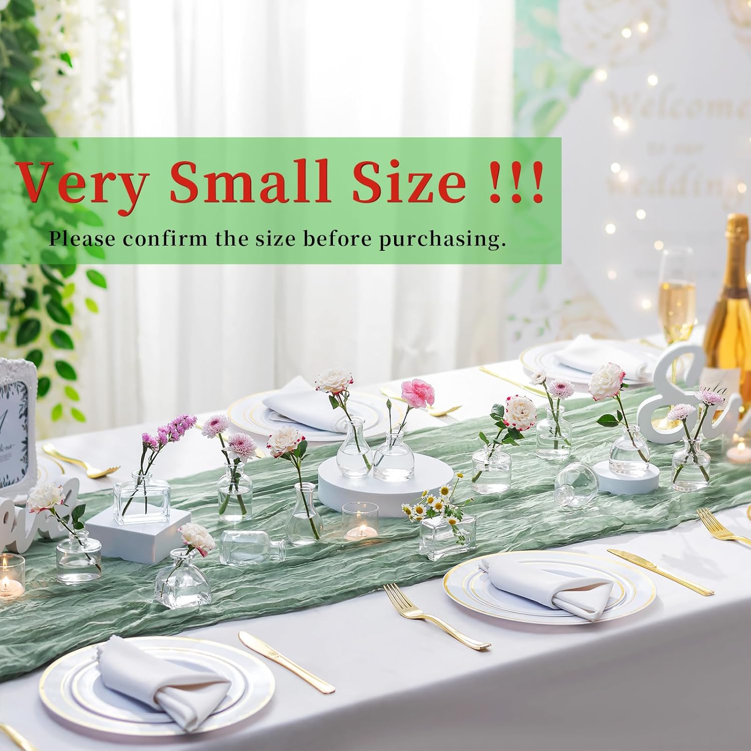 Hewory Mini Bud Vases Set 28pcs for Centerpieces