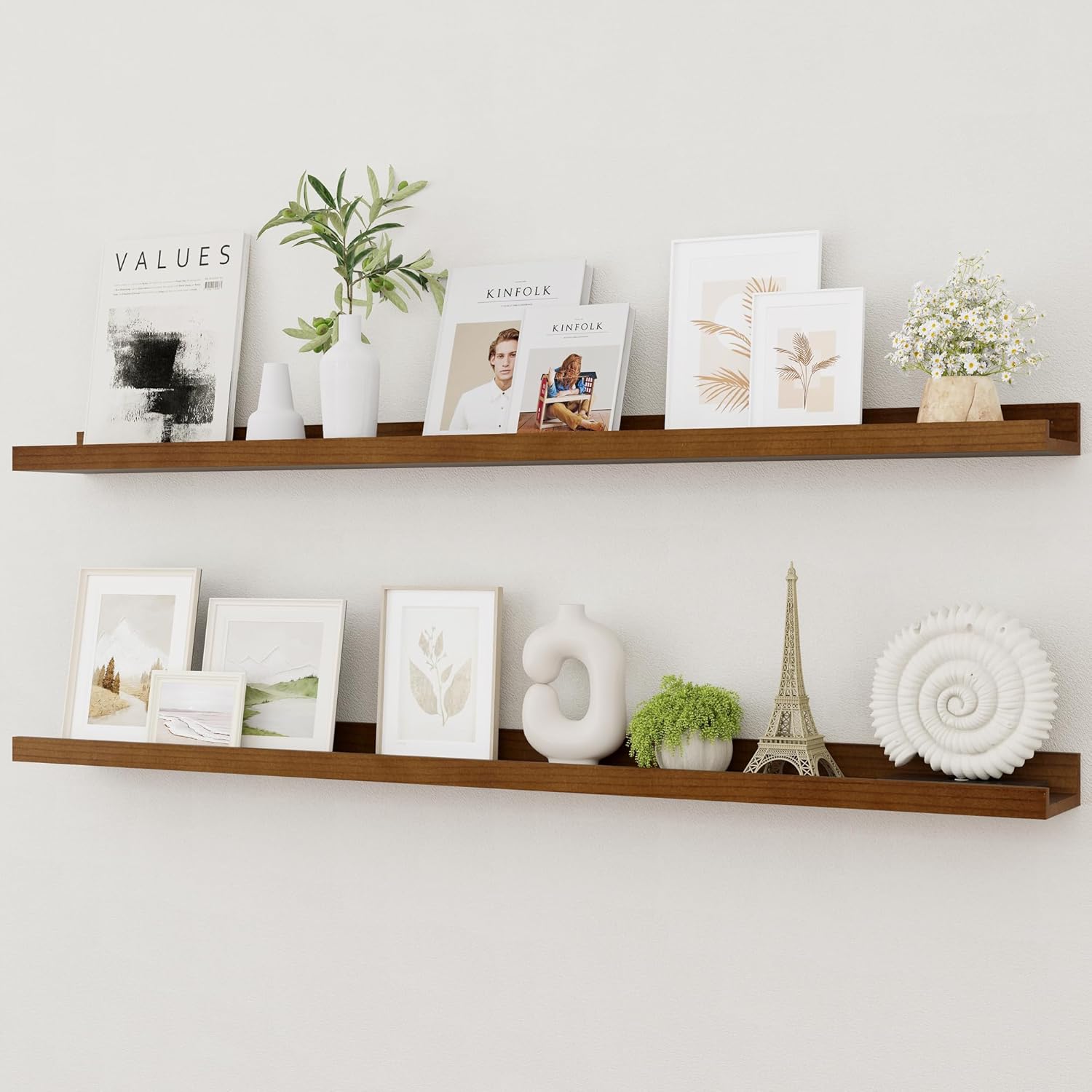 Vivelove Picture Ledge Shelf 48 Inch Floating Shelf Set of 2