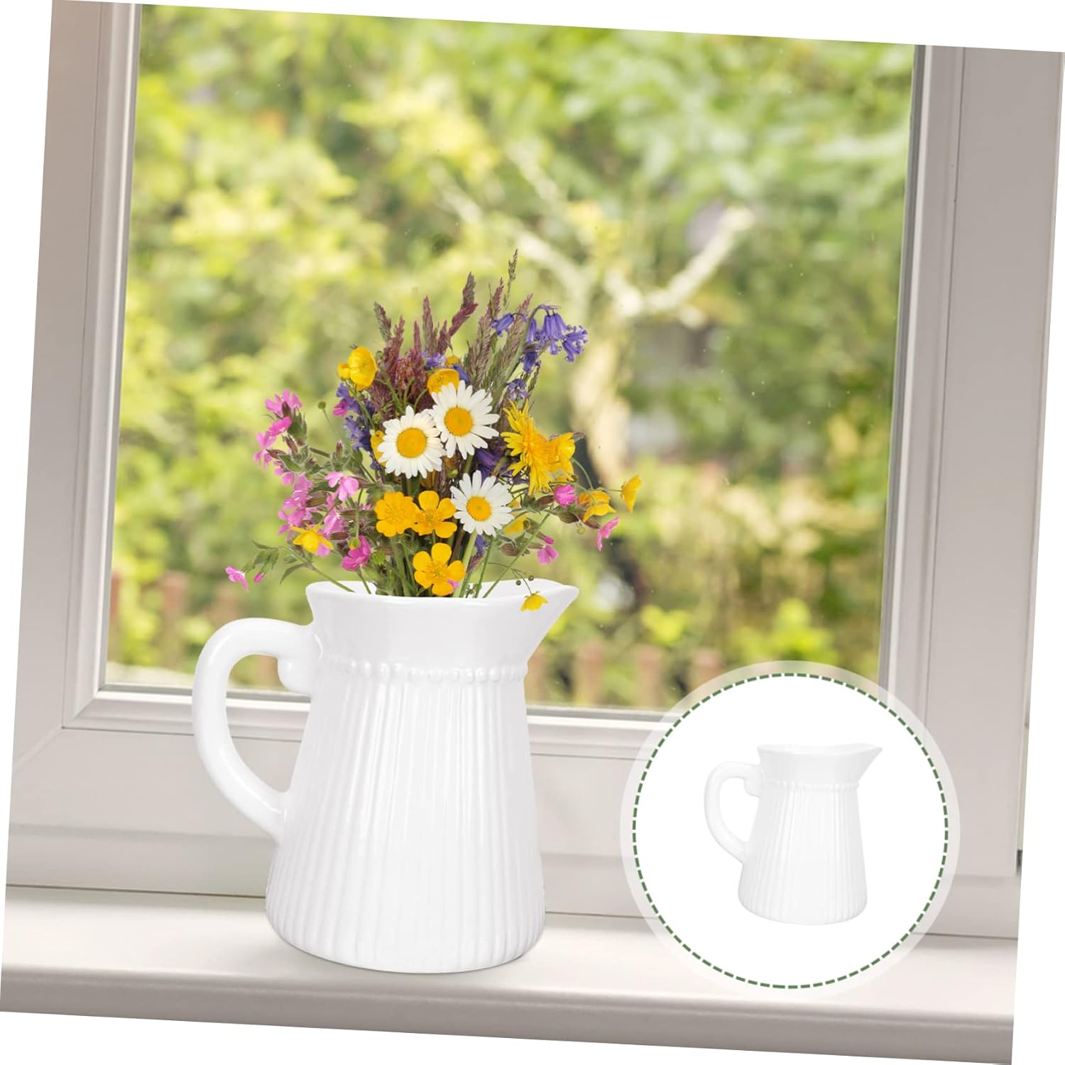Unomor Ceramic Kettle Flower Vase Modern Decor