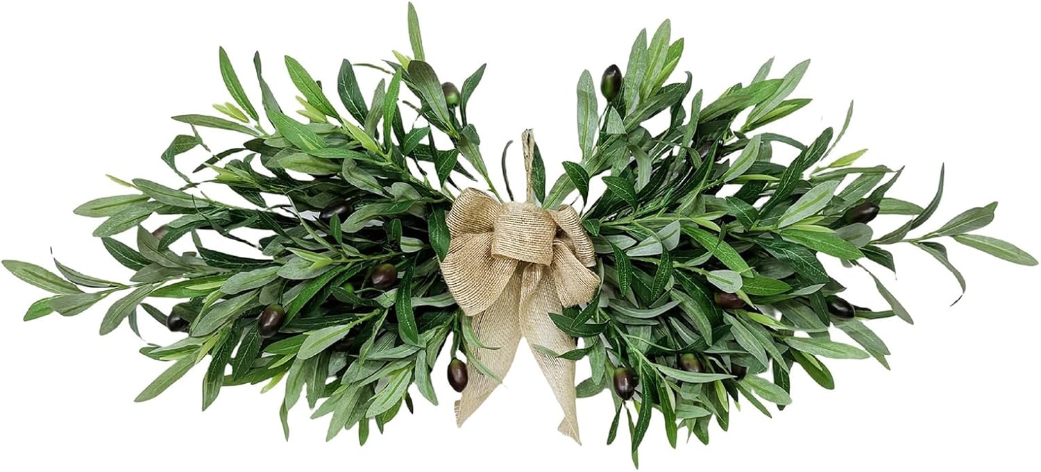 Wnvivi 236 Inch Artificial Olive Flower Swags Wreath