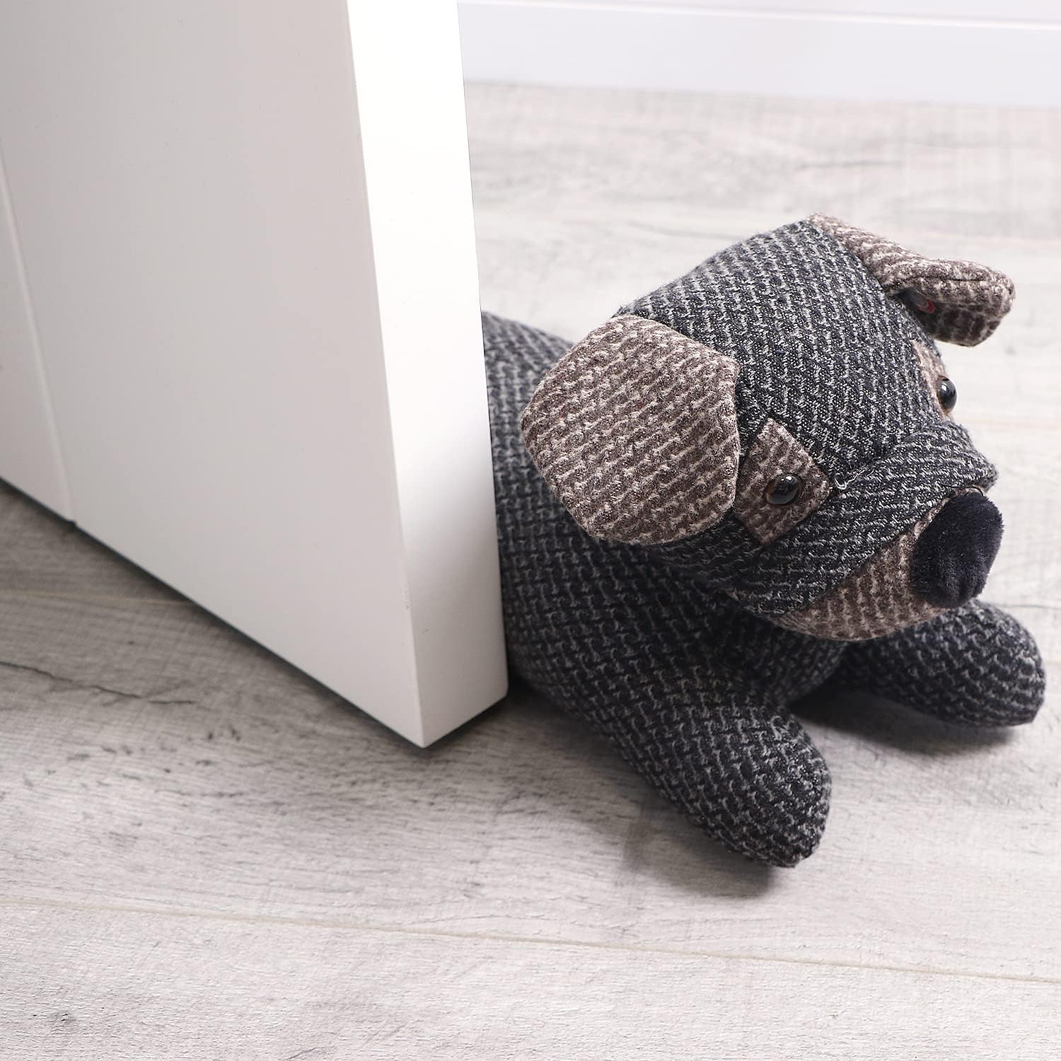 Cute Dog Door Stopper 34 Inches Dark Grey Heavy Duty