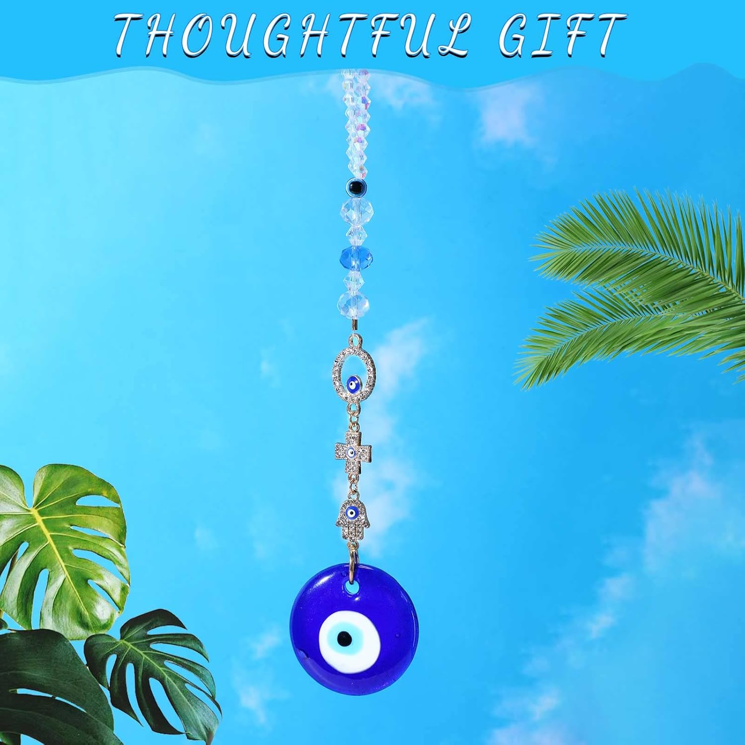 Frienda Evil Eye Car Hanging Ornament Cross Style