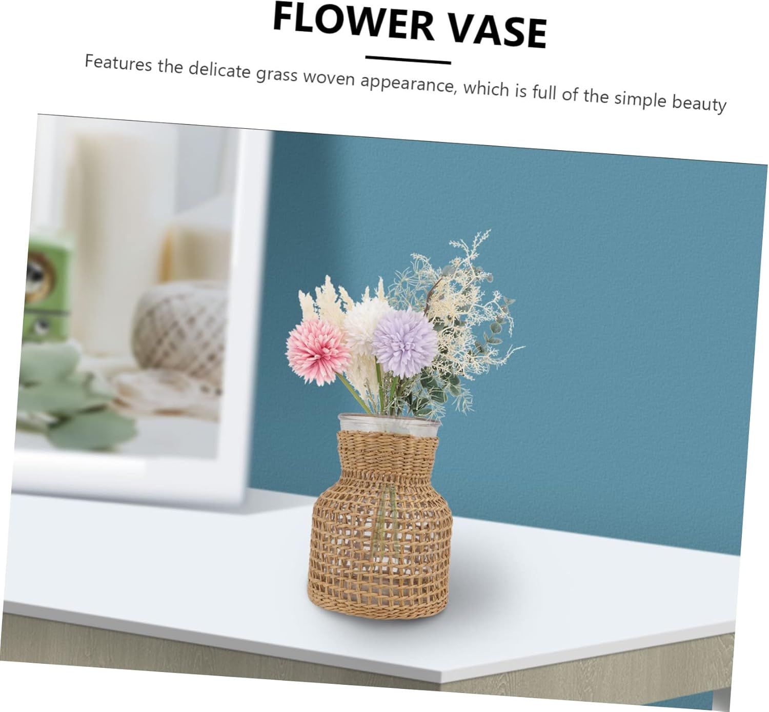 Woven Hydroponic Flower Vase for Modern Home Decor