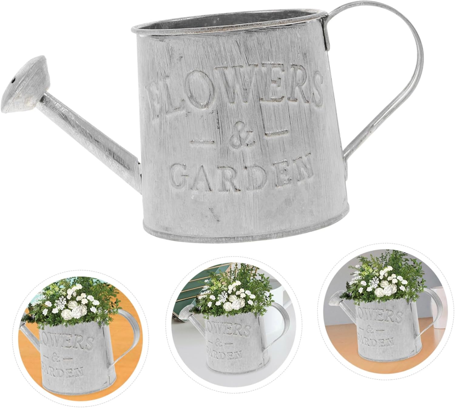 3pcs Rustic Bucket with Handle for Dried Flowers