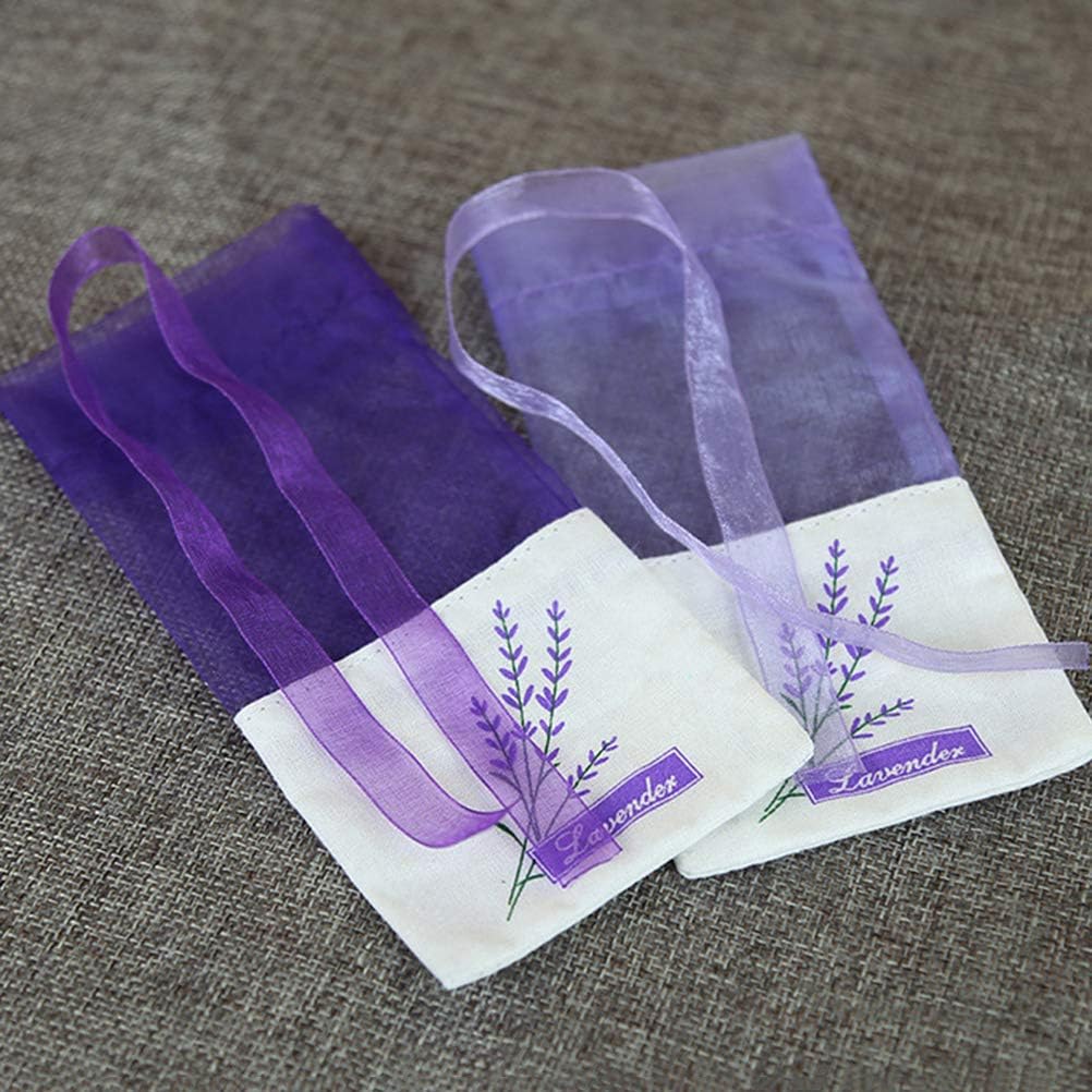 Lavender Sachet Bags 30pcs Deep Purple Porcelain Embroidery