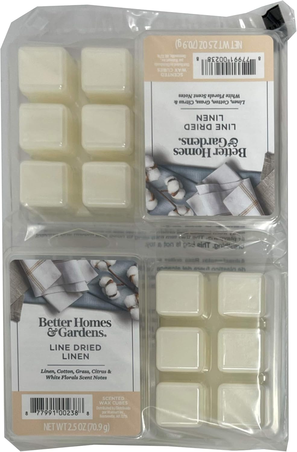 Better Homes and Gardens Dried Linen Scented Wax Cubes 4 Pack
