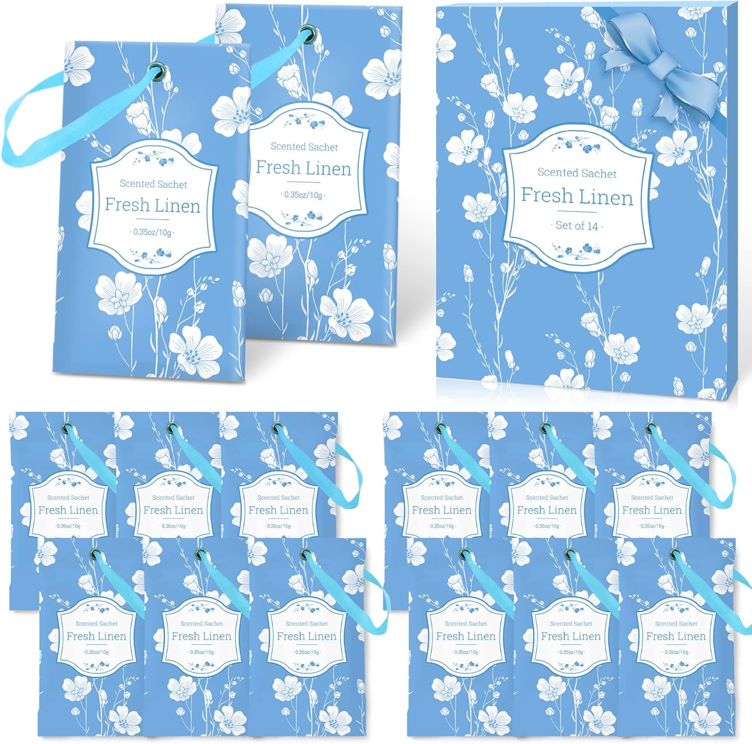 The Green Root Scented Sachets 14 Pack Linen Fresh Scents