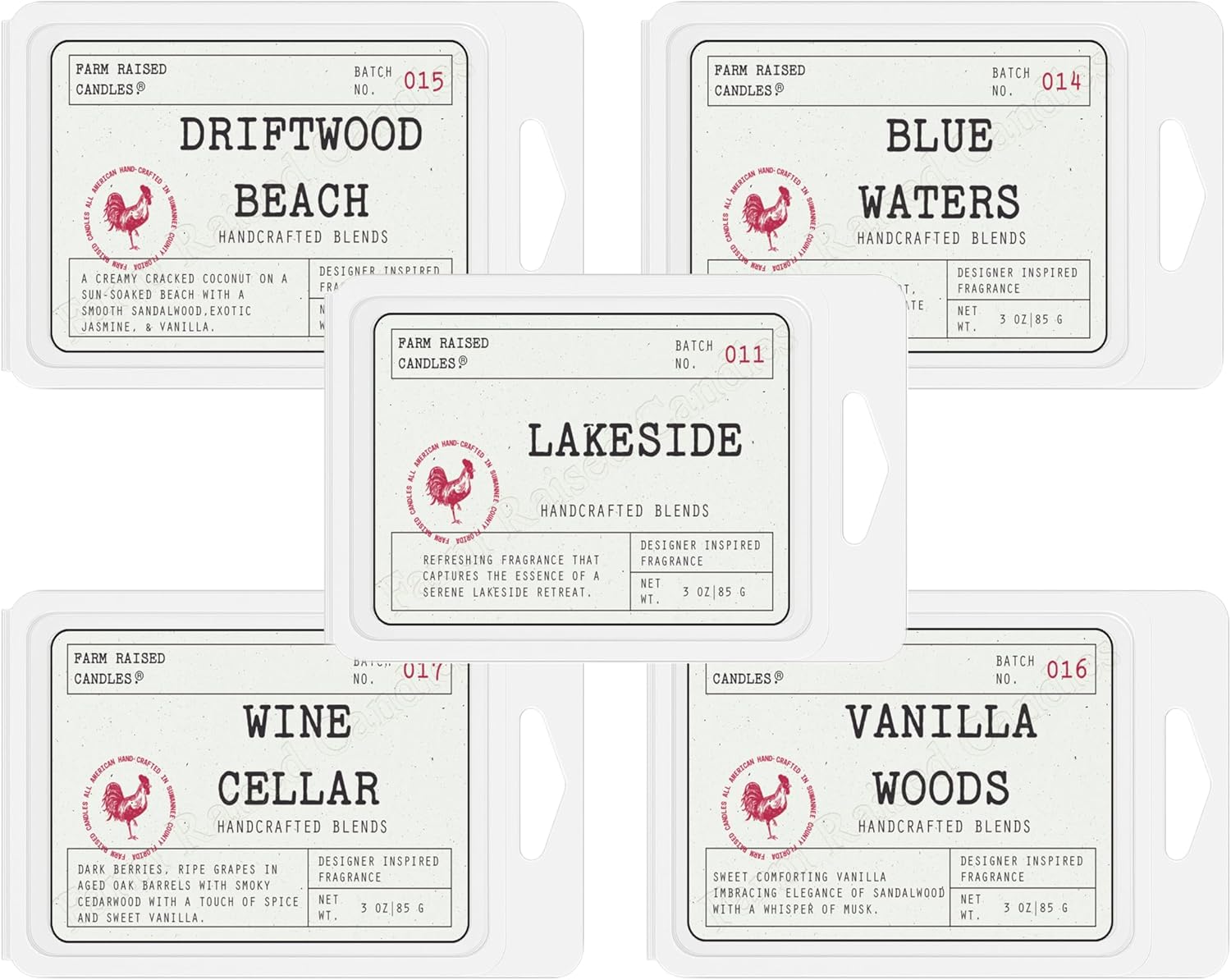 Farm Raised Candles Summer Soy Wax Melts 5-Pack