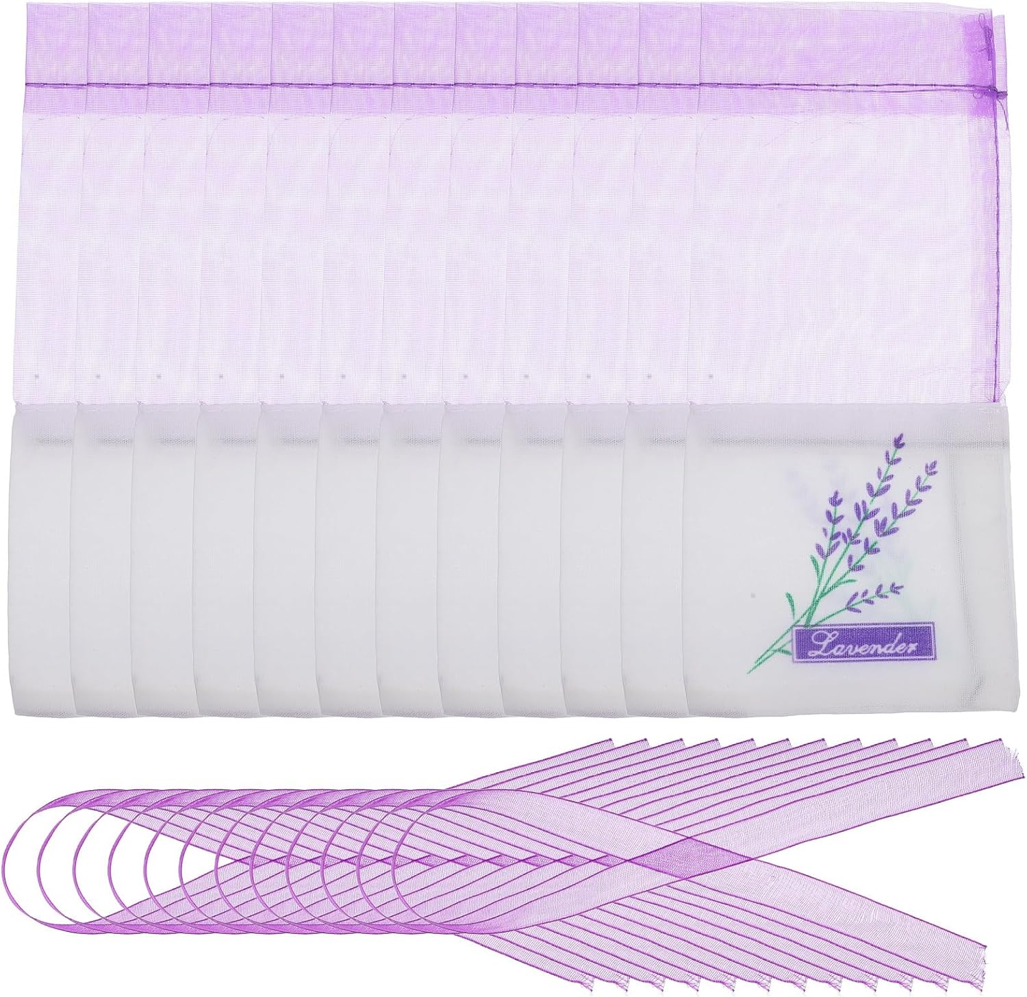 Wakauto 30pcs Purple Lavender Sachet Bags for Storage and Home Fragrance