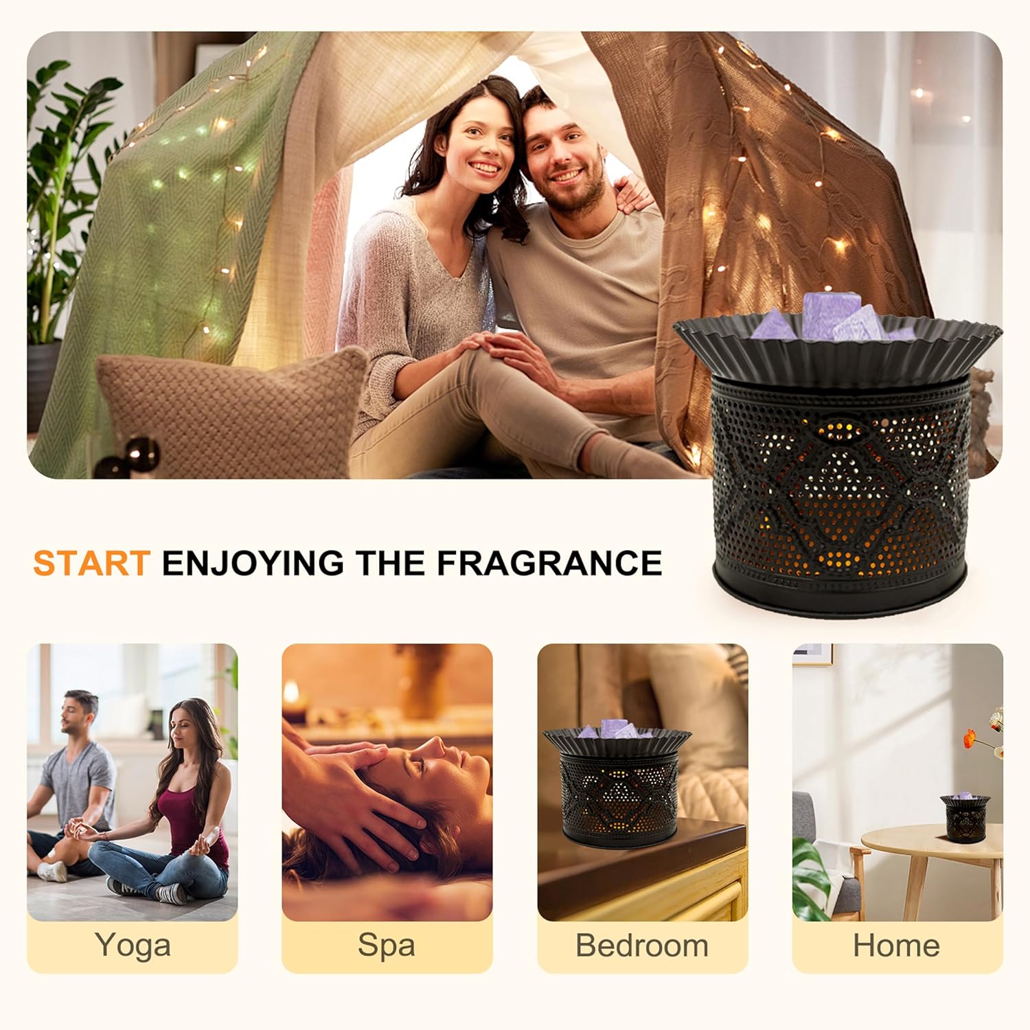 Electric Wax Melt Warmer with Cut-Out Design