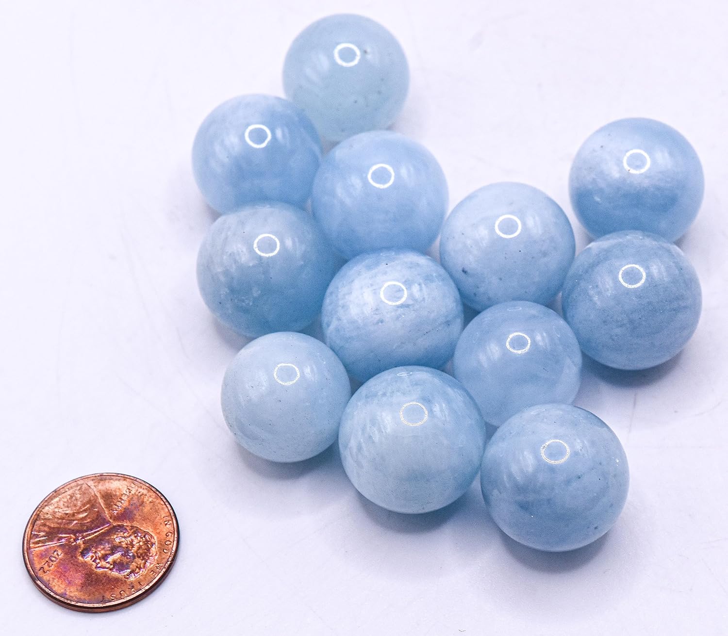 HQRP Blue Aquamarine Sphere Crystal Mineral Collectible Ball