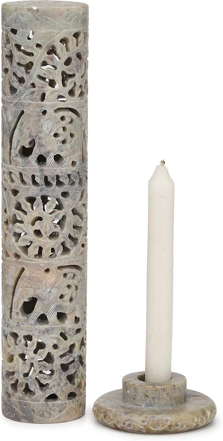 Carry Me Marble Soapstone Incense Holder - Handmade Elephant Decor