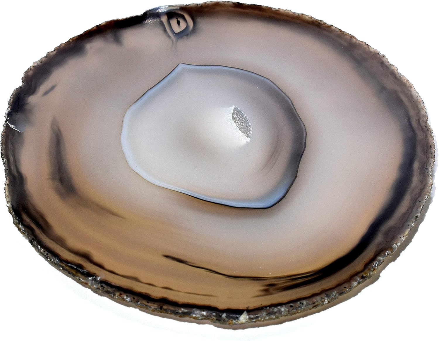 43 Inch Blue Brazilian Agate Slice with Stand