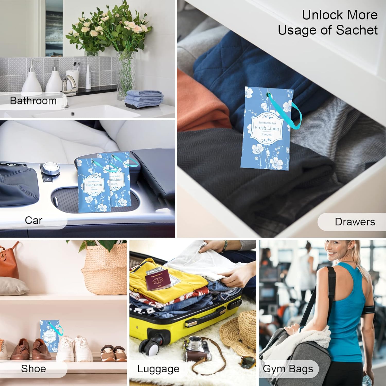 The Green Root Scented Sachets 14 Pack Linen Fresh Scents