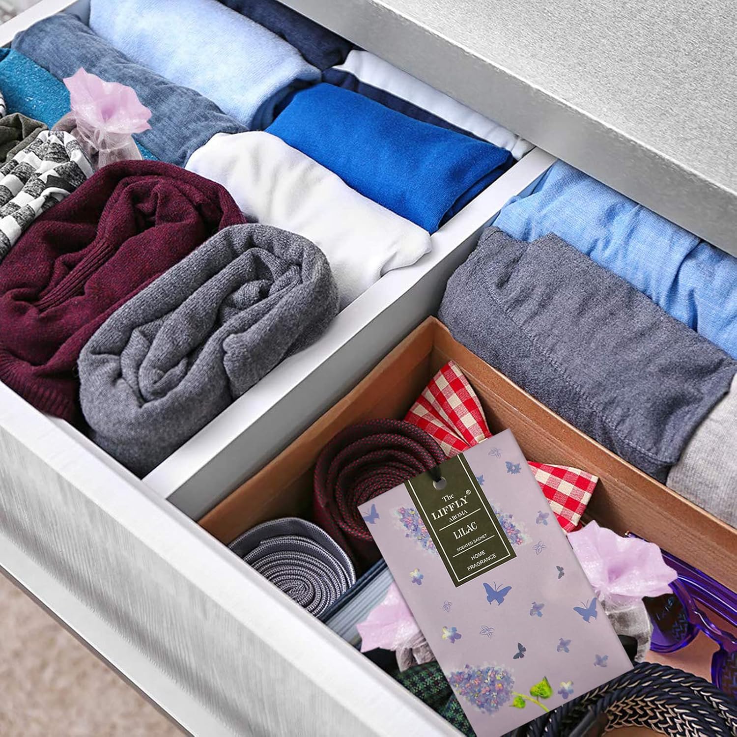 14 Pack Lilac Scented Sachets for Drawers and Closets