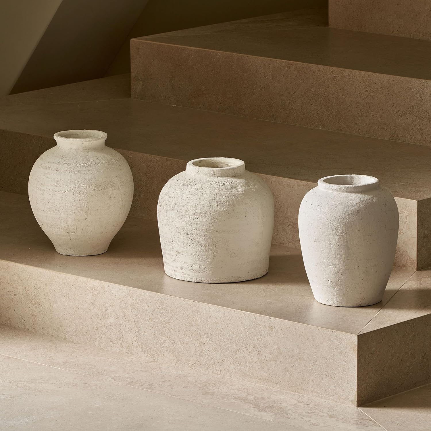 LB2 White Ceramic Large Vase 11 Inch Zen Style
