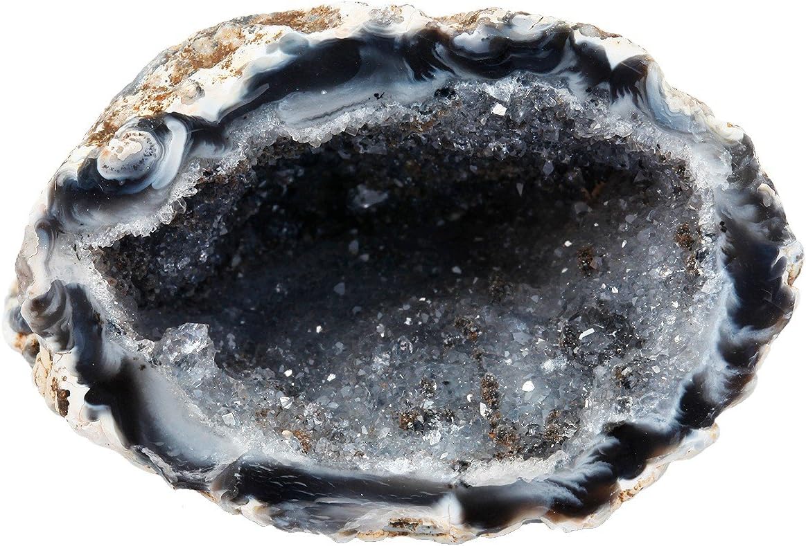 Rockcloud Natural Raw Healing Crystal Druzy Geode Agate Mineral Specimen