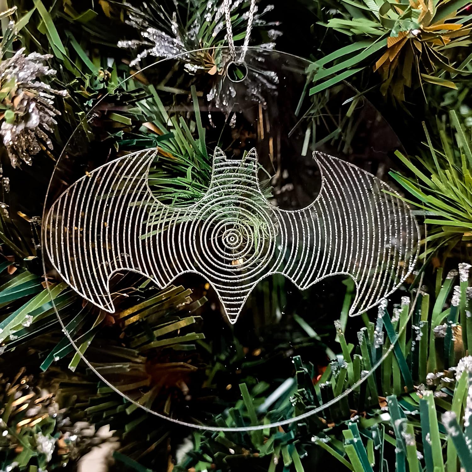 DC Justice JLA League Clear Acrylic Christmas Ornaments Set of 5 1