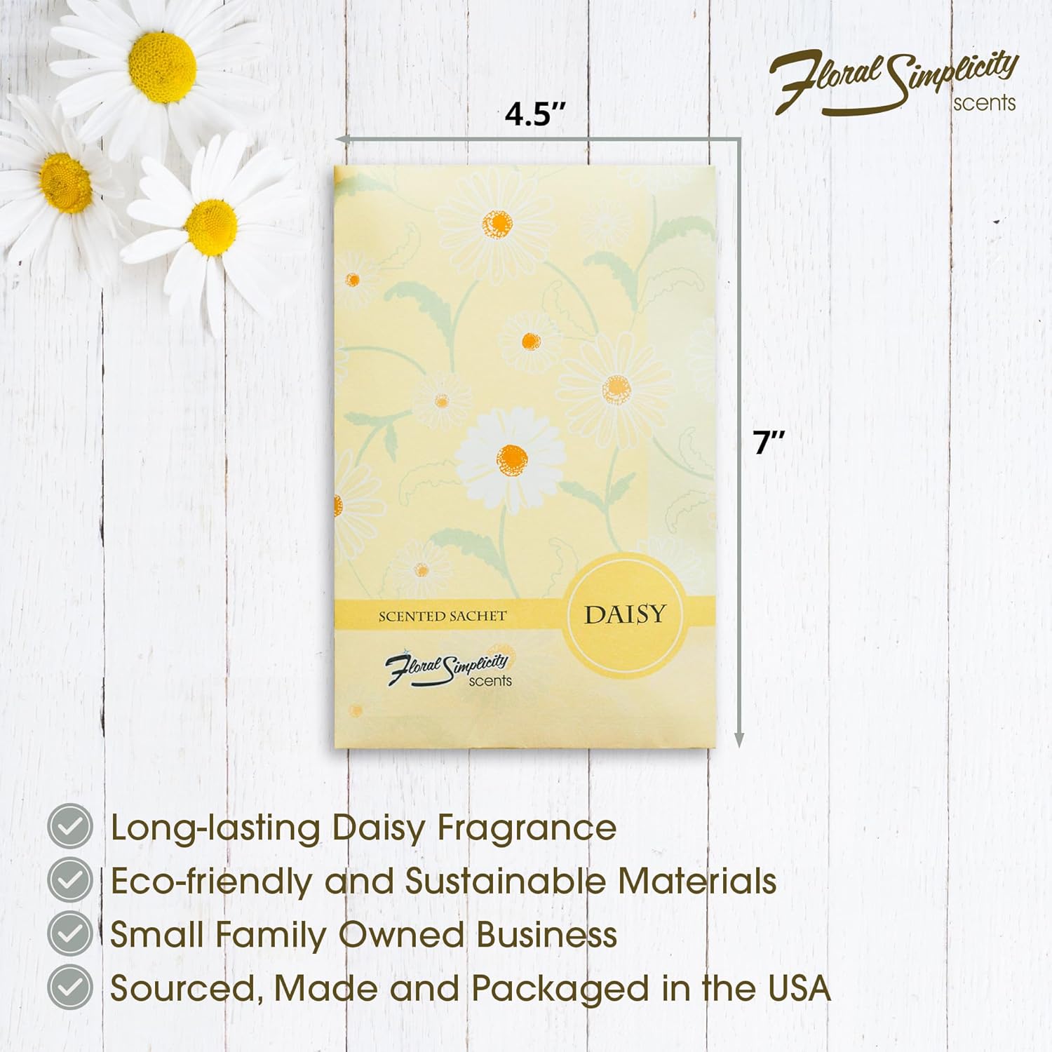 Daisy Scented Sachets Pack of 3 - Home Freshener