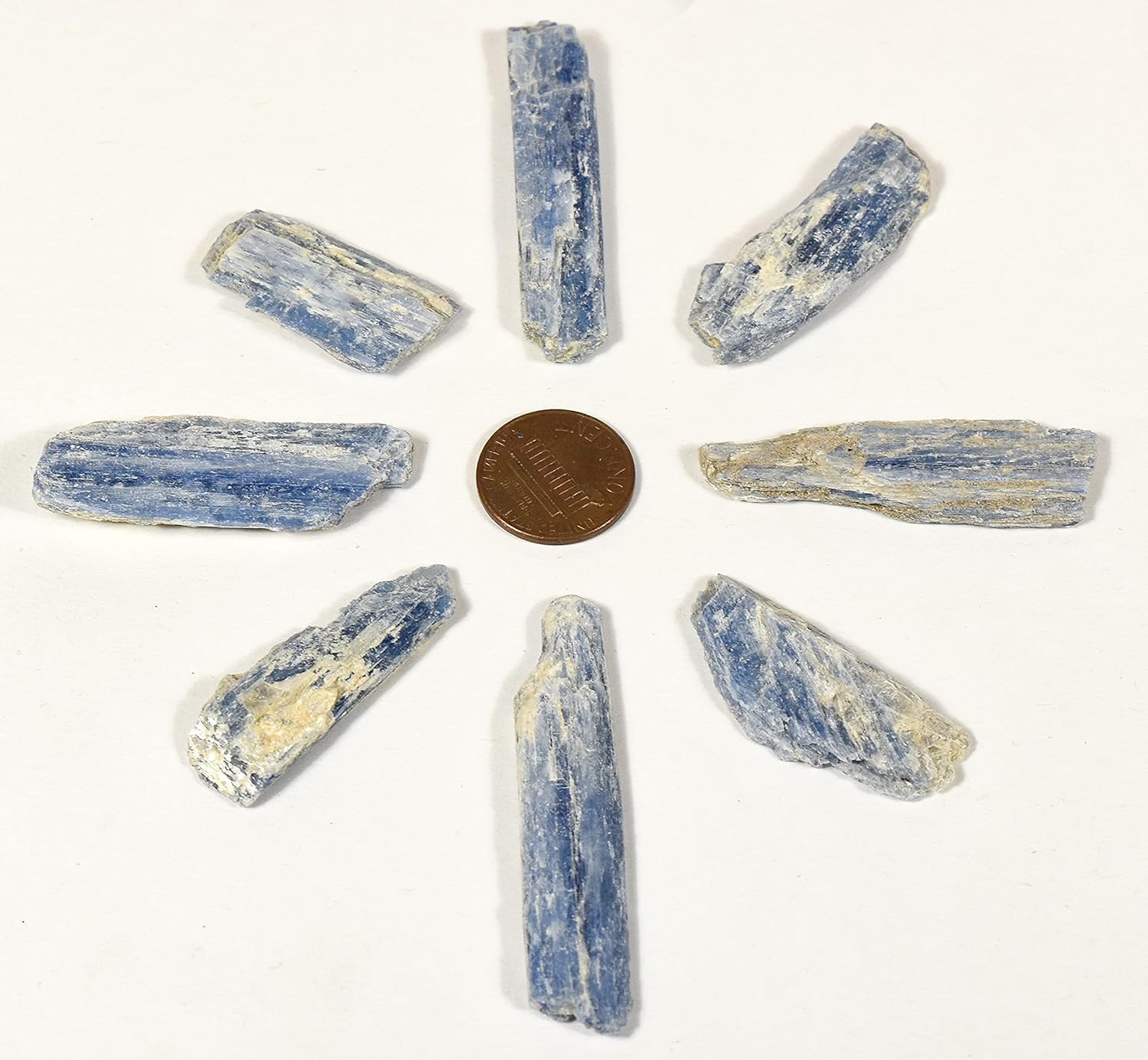 HQRP Blue Kyanite Blade Slice Natural Rough Gemstone Crystal Mineral Collectible Specimen