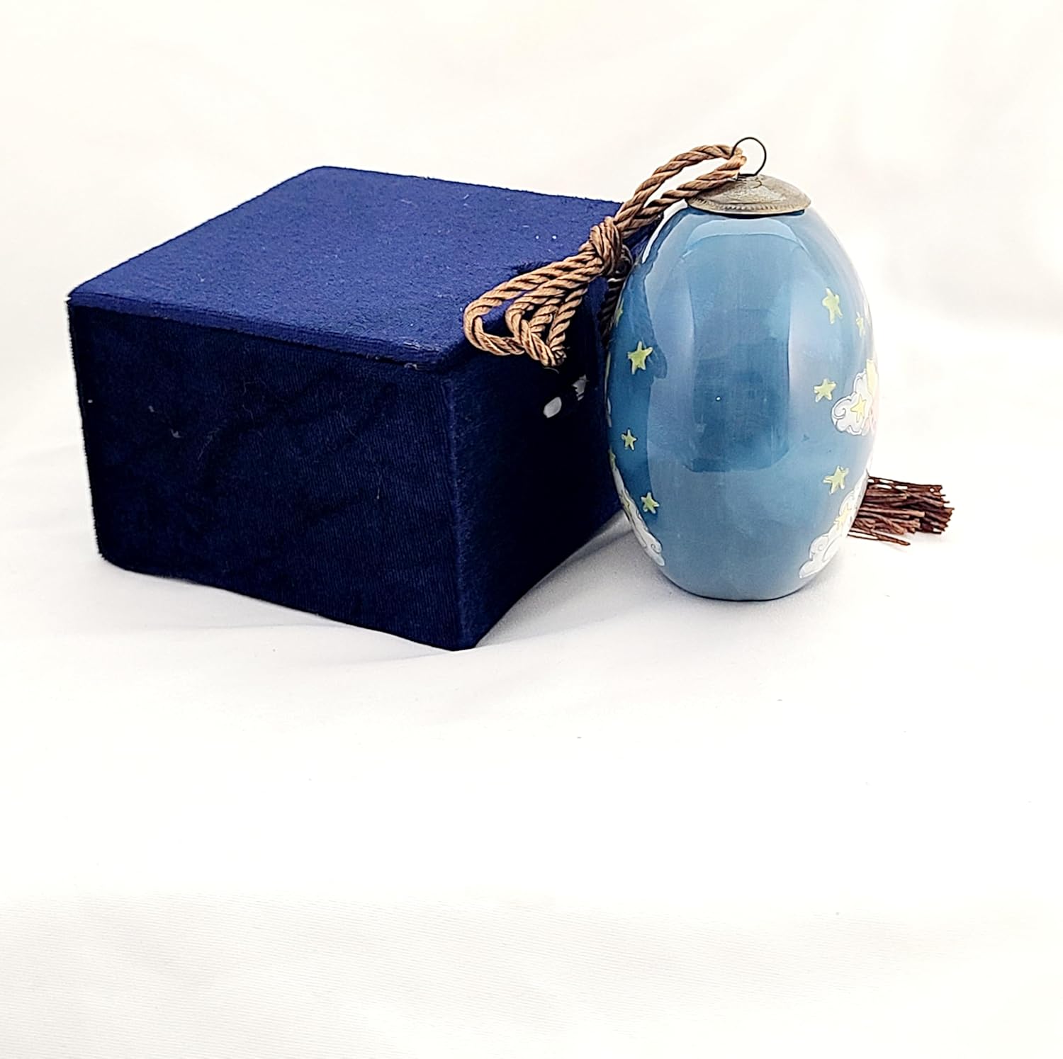 Hand-Painted Angel Glass Ornament - Artisan Crafted Collectible