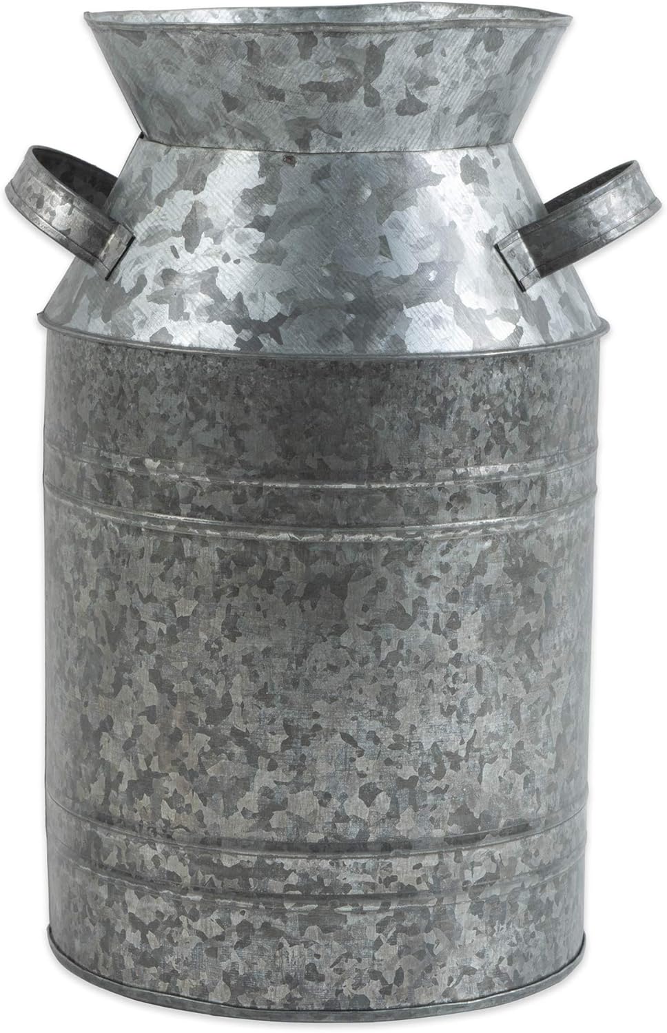 DII Galvanized Metal Milk Can Decor Rustic Farmhouse Silver