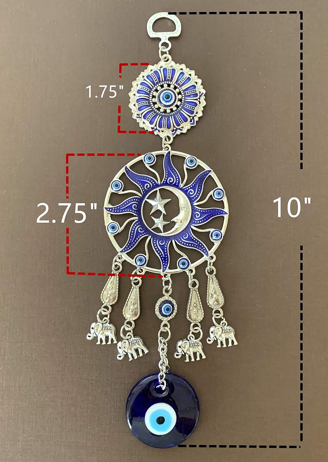Turkish Blue Evil Eye Wall Hanging Decor Amulet Ornament CL17