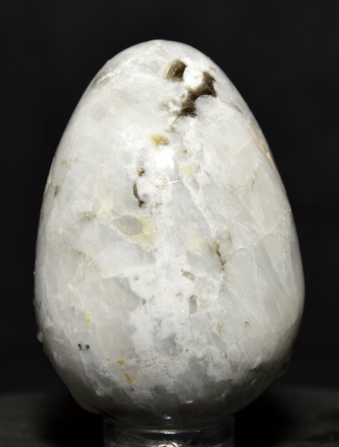 HQRP 46mm Rainbow Moonstone Egg with Plastic Stand