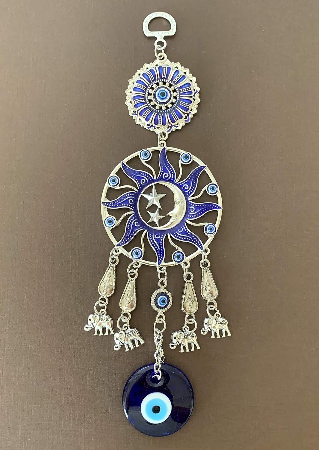 Turkish Blue Evil Eye Wall Hanging Decor Amulet Ornament CL17