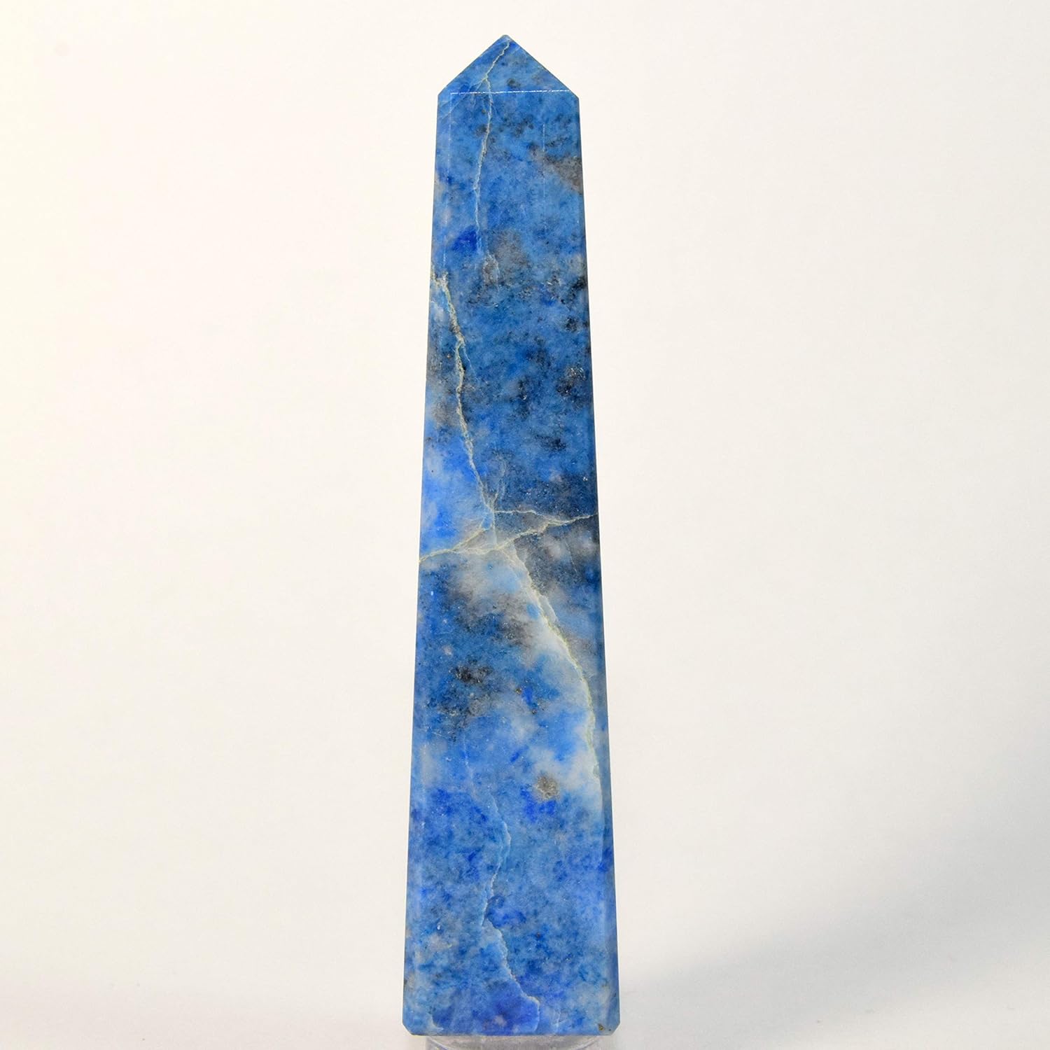 Blue Lapis Lazuli Point with Clear Quartz Cabochon