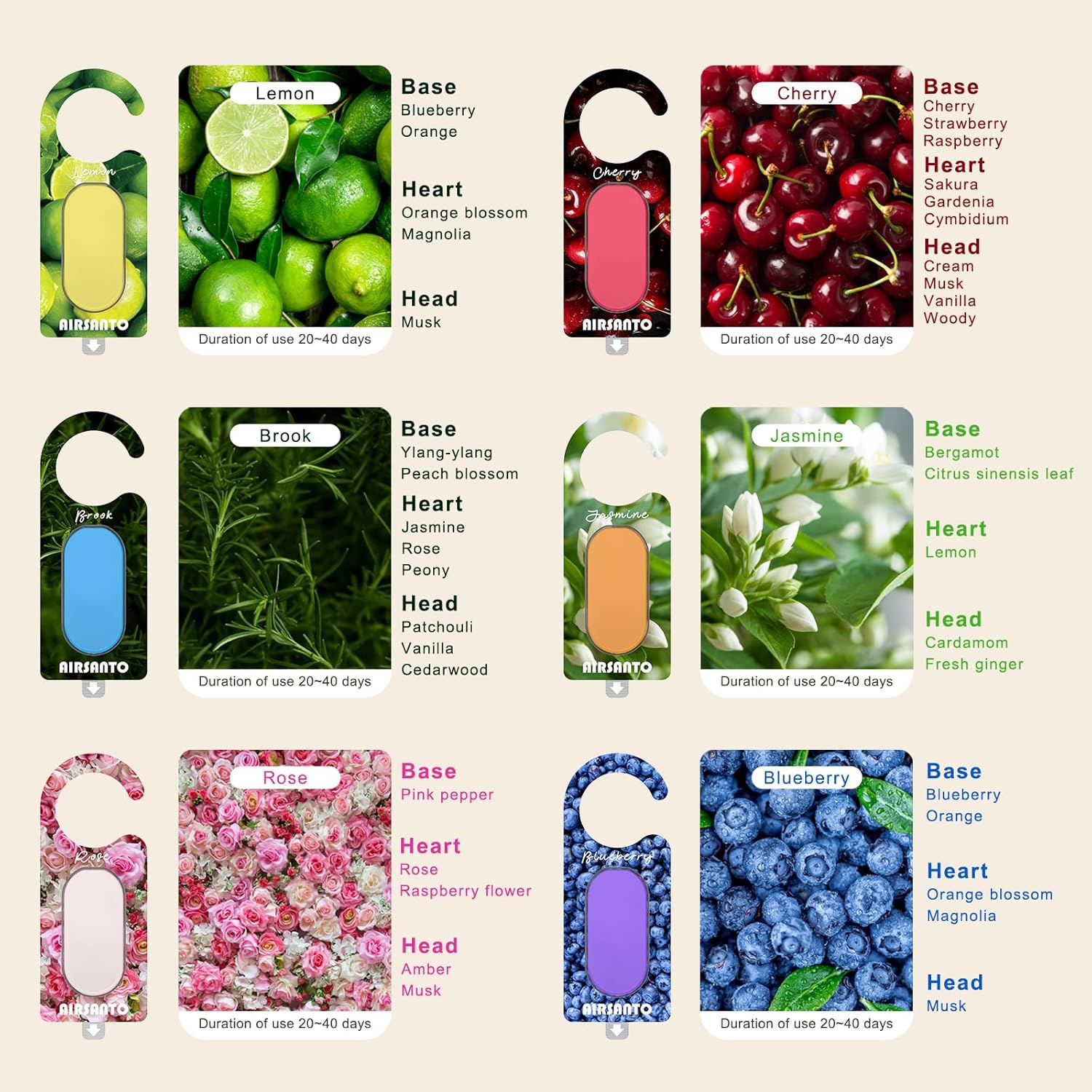 Essential Oil Scent Sachets 6 Pack for Drawers and Closets