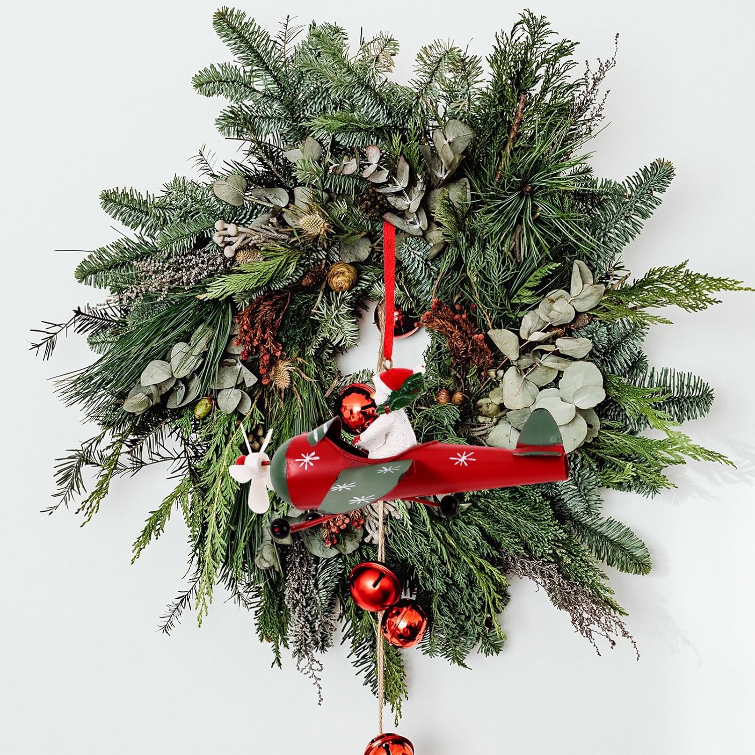 PRETYZOOM Funny Santa Airplane Ornament Christmas Tree Decoration