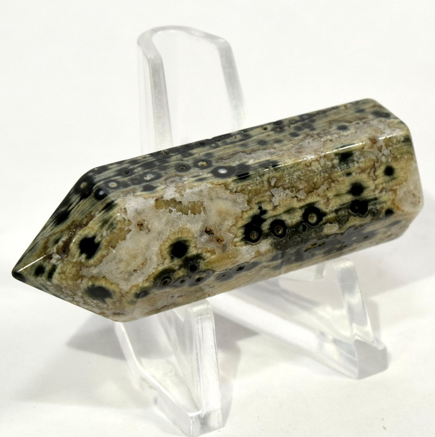HQRP 2 Inch Ocean Jasper Point Natural Gemstone Crystal Specimen - Madagascar