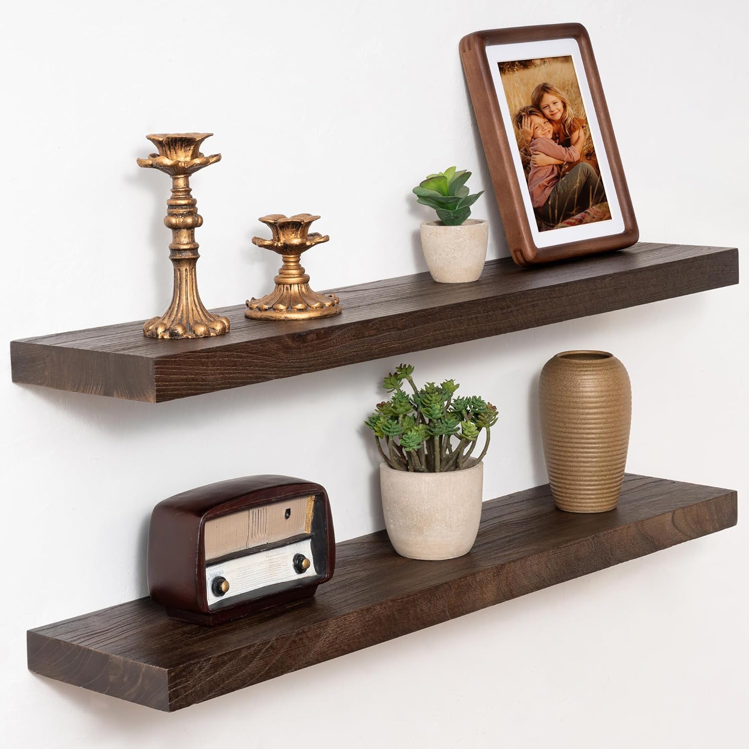 Marsmiles 30 Inch Floating Shelves with Hidden Brackets 2 Pack