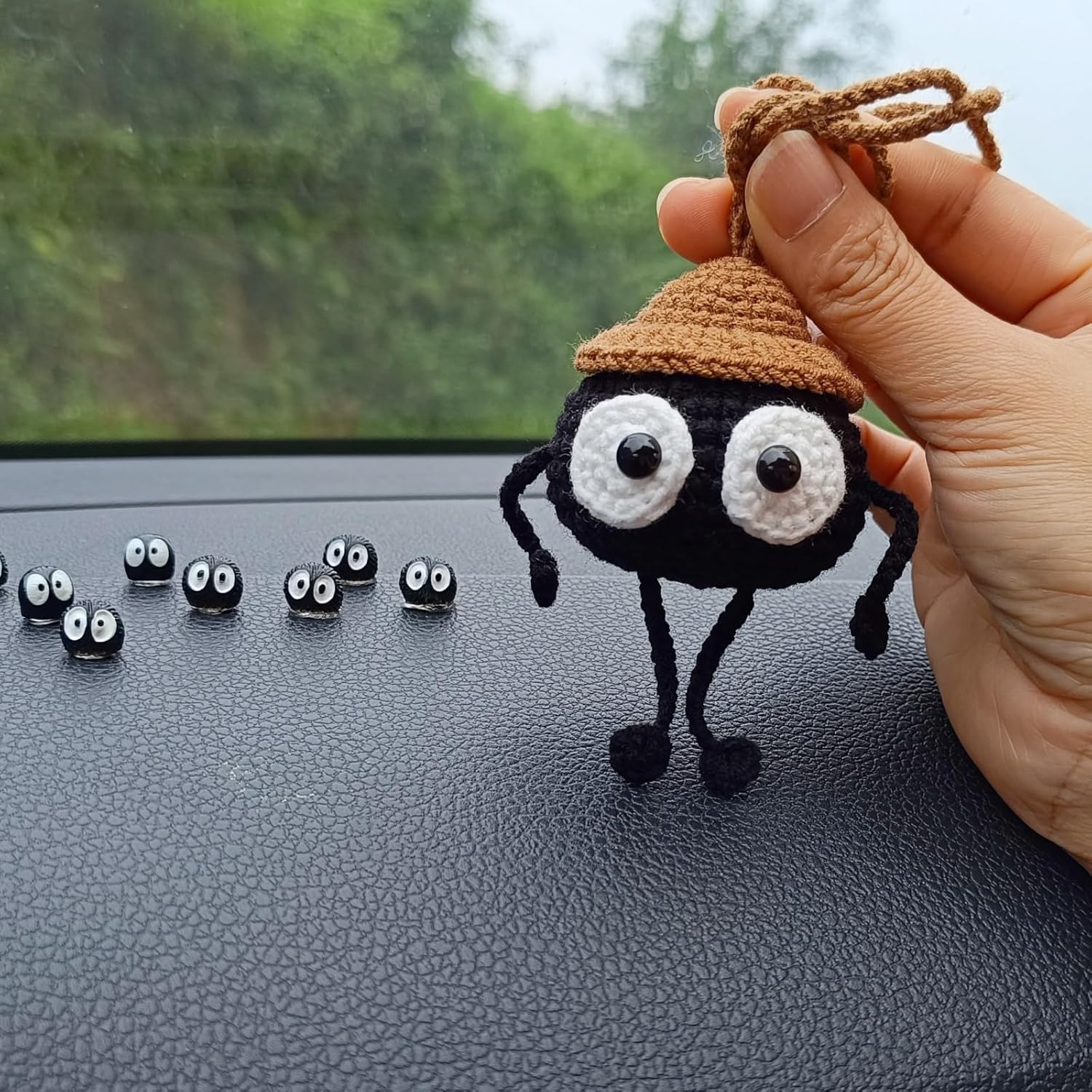 Cute Soot Sprite Car Decor Dashboard Hanging Ornament