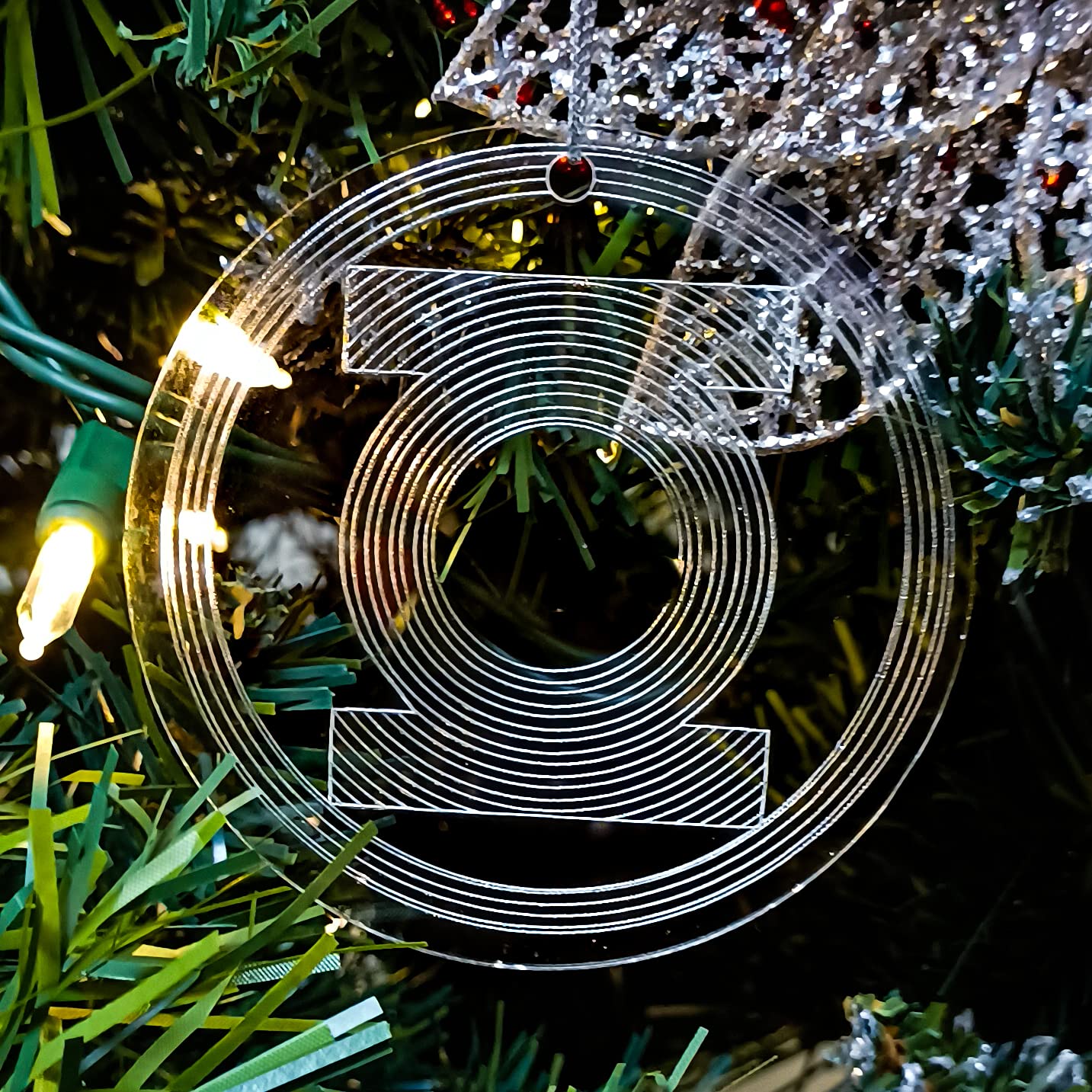 DC Justice JLA League Clear Acrylic Christmas Ornaments Set of 5 1