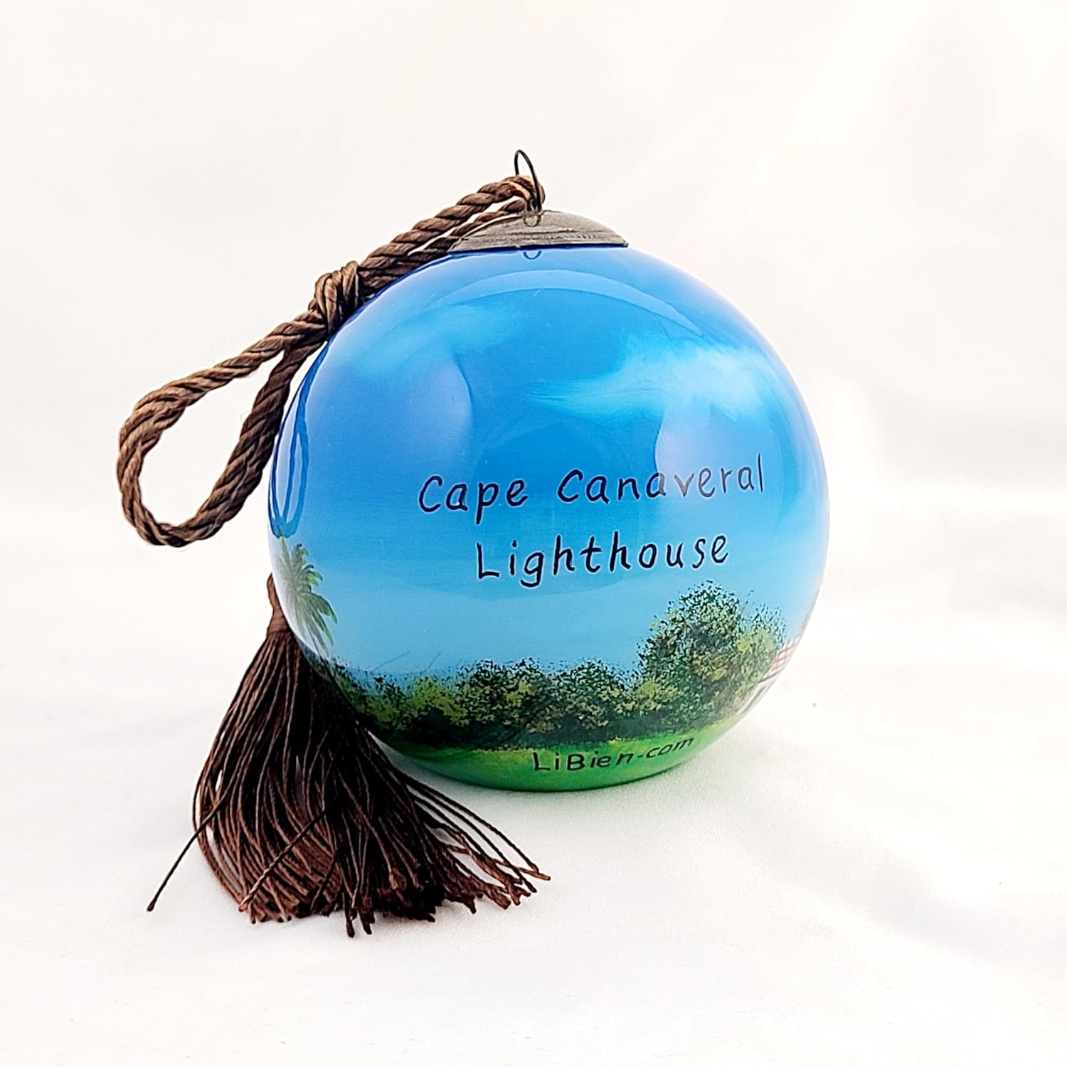Lighthouse Coastal Theme Glass Artwork by LiBien