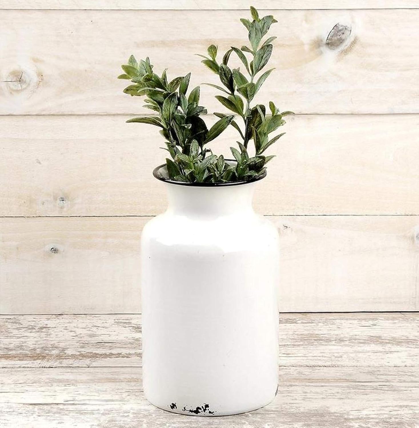 Blossom Bucket Distressed Milk Jug Style Flower Vase