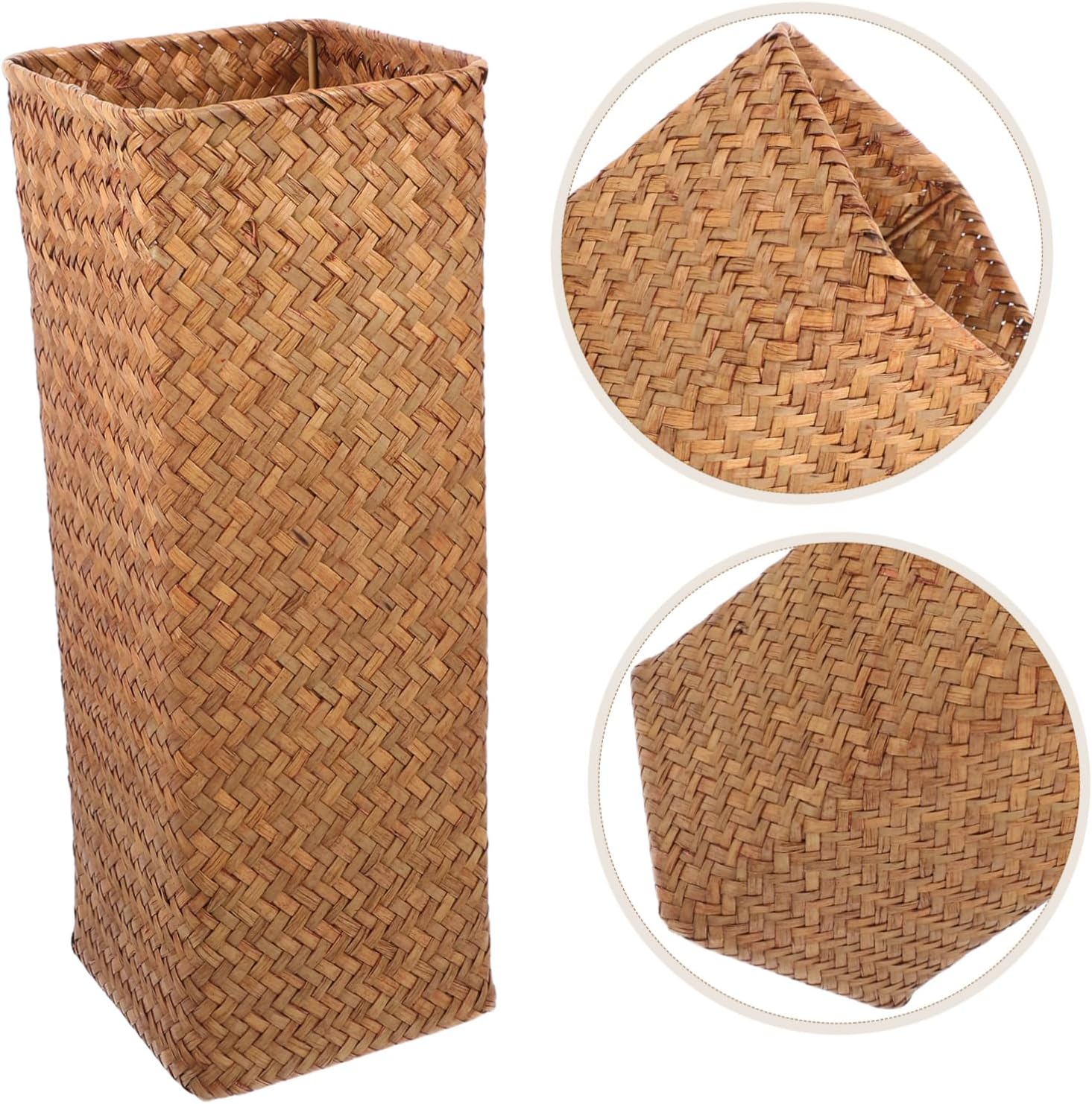 Wicker Flower Basket Vase Natural Rattan Home Decor