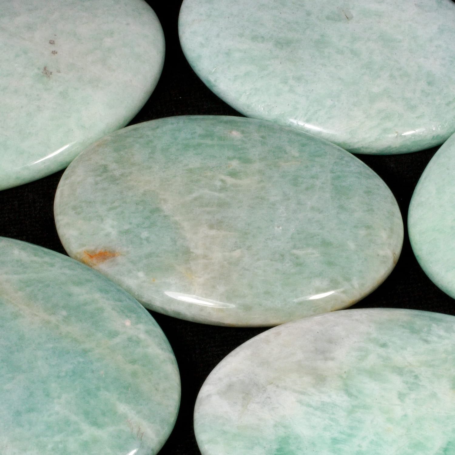 CrystalAge Amazonite Palm Stone 70x50mm