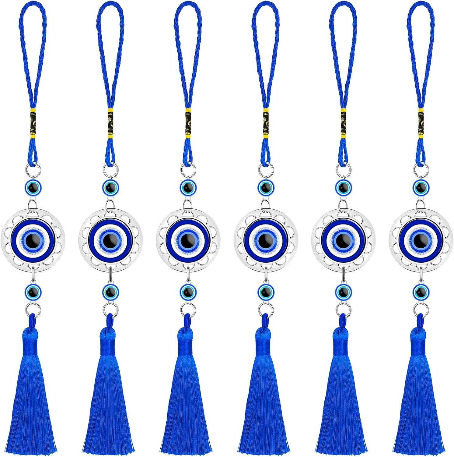 Hicarer Blue Resin Evil Eye Car Hanging Ornament Set