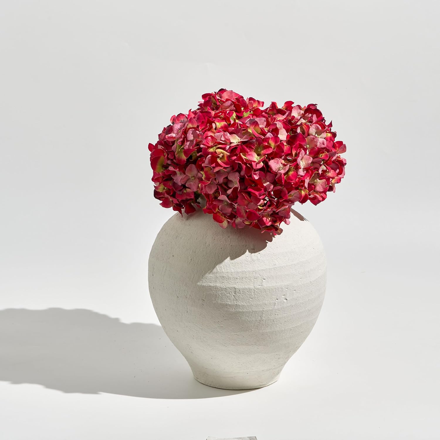 LB2 White Ceramic Large Vase 11 Inch Zen Style