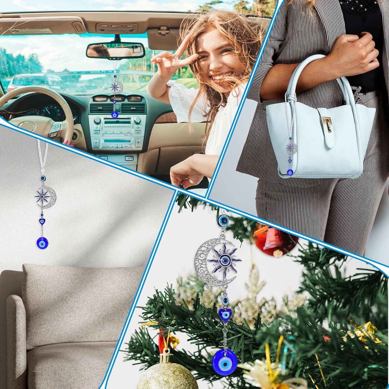 165 Inch Evil Eye Hanging Ornament Blue