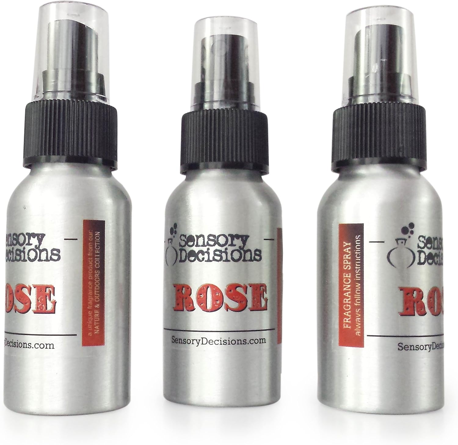 Rose Fragrance Spray 3 Bottle Pack by Sensory Decisions