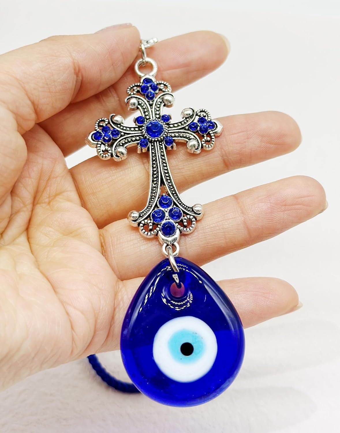 Tassel Cross Fatima Horseshoe Evil Eye Hanging Ornament