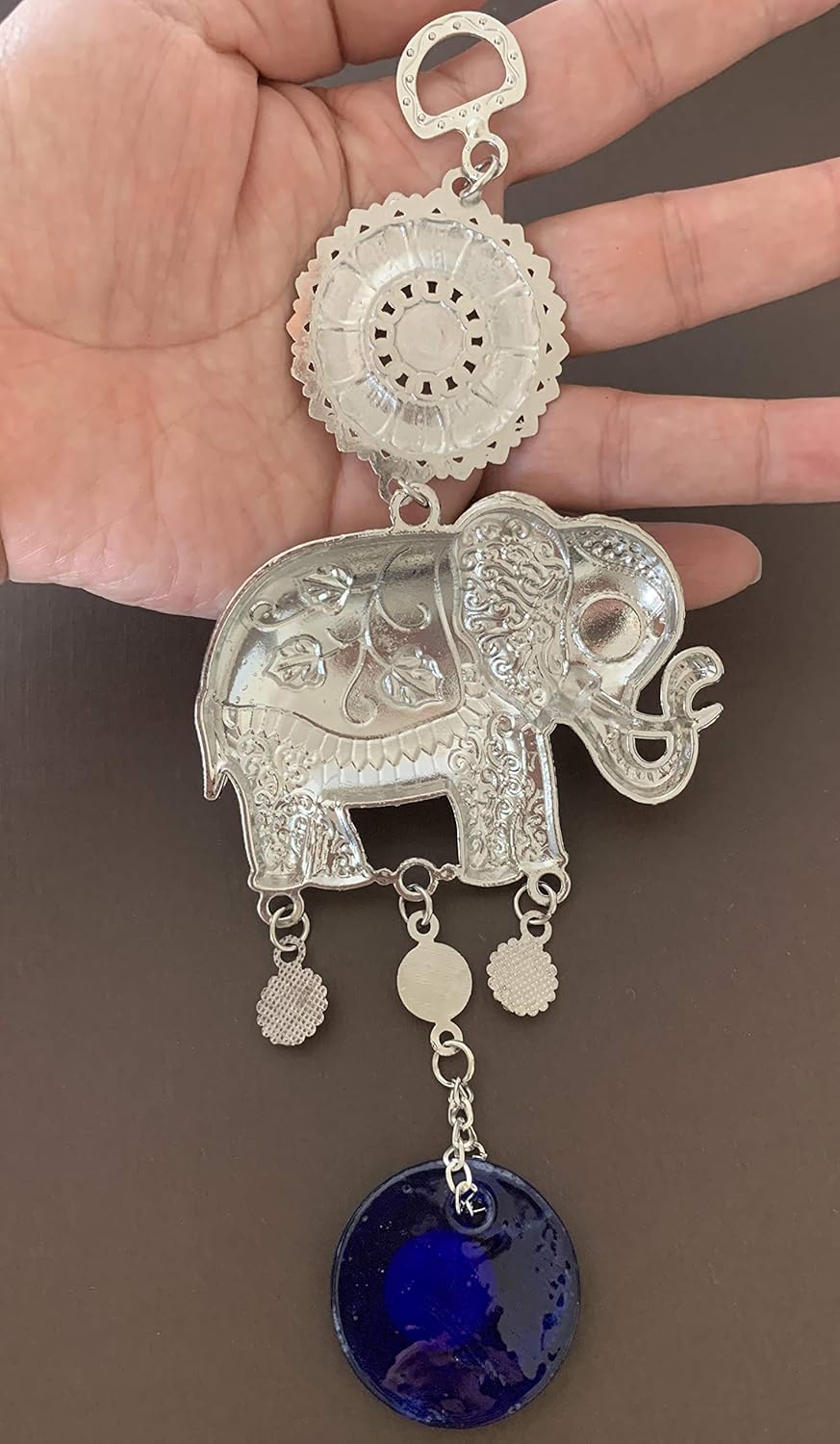 Turkish Blue Evil Eye Lucky Elephant Amulet Hanging Decor