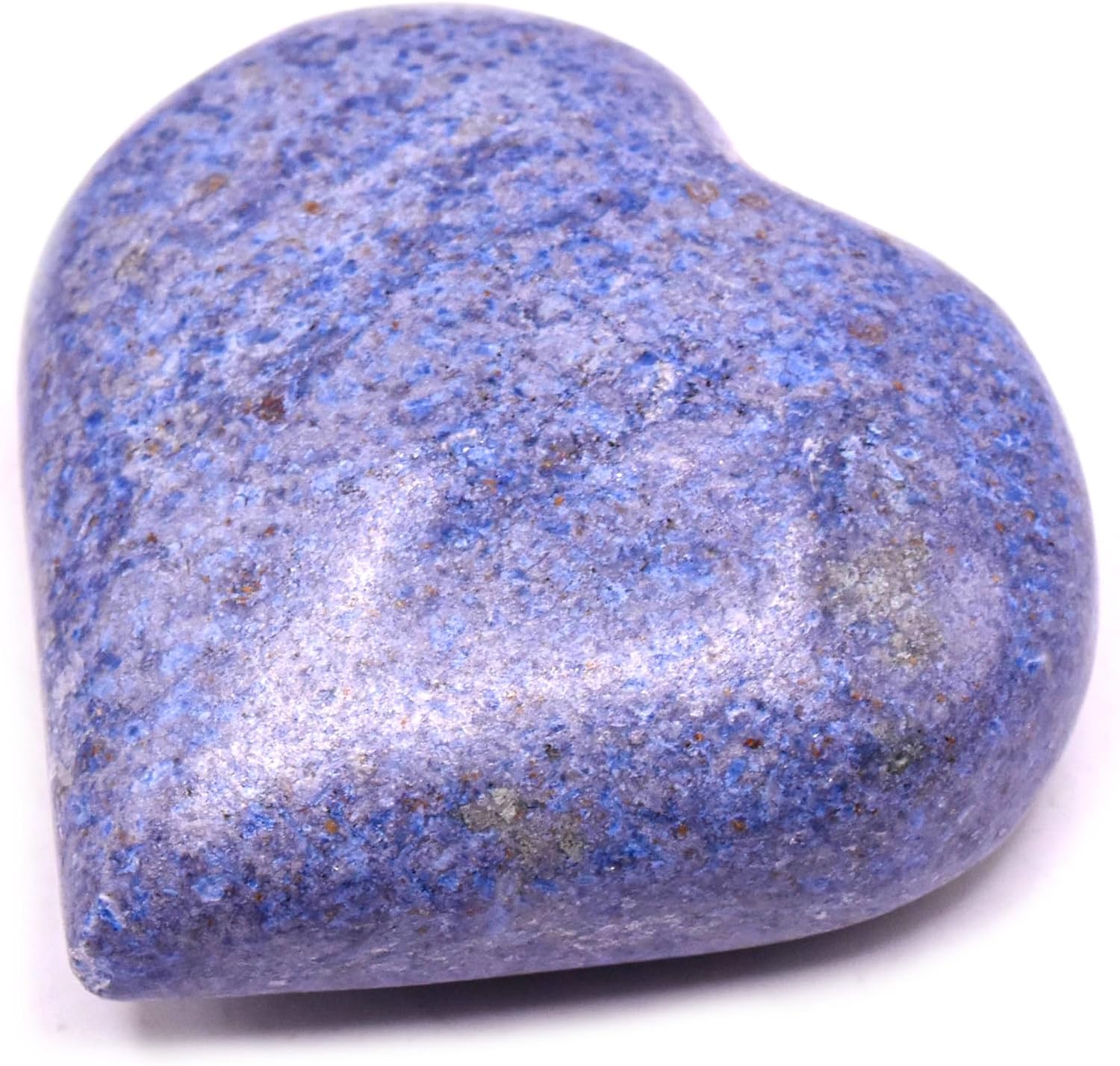 22 Blue Dumortierite Carved Heart Mineral Collectible