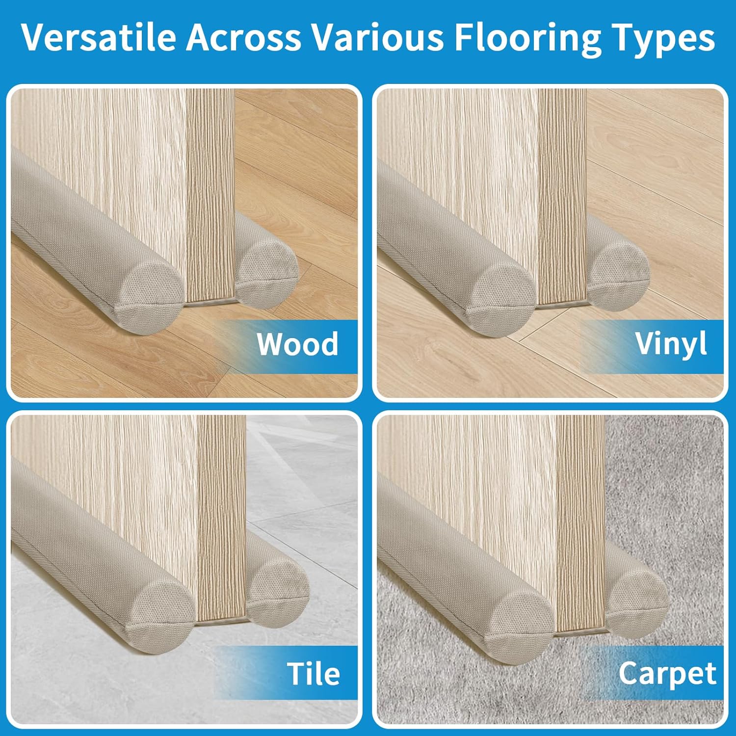Neween Large Door Draft Stopper for Bottom Door Sweep