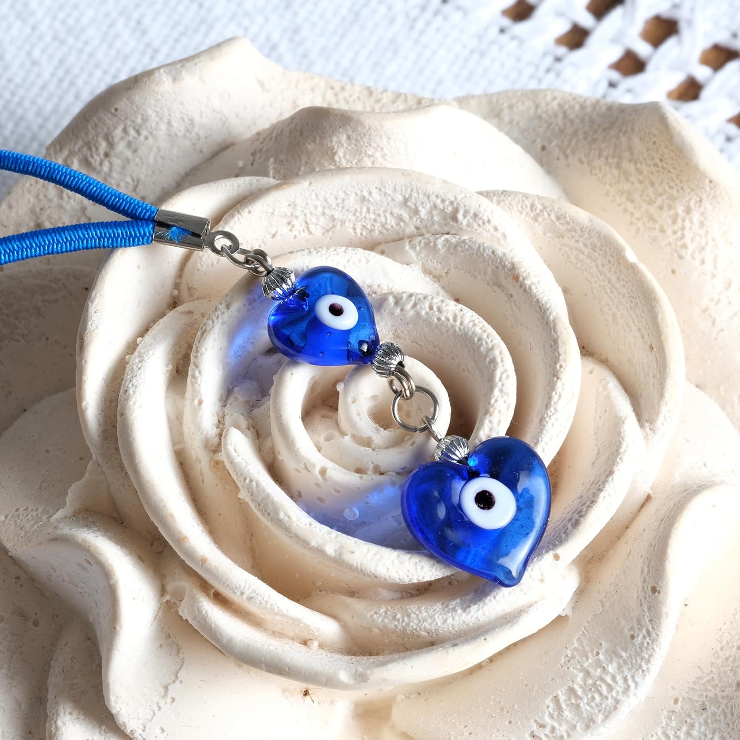 BCS Blue Evil Eye Charm Car Hanging Ornament
