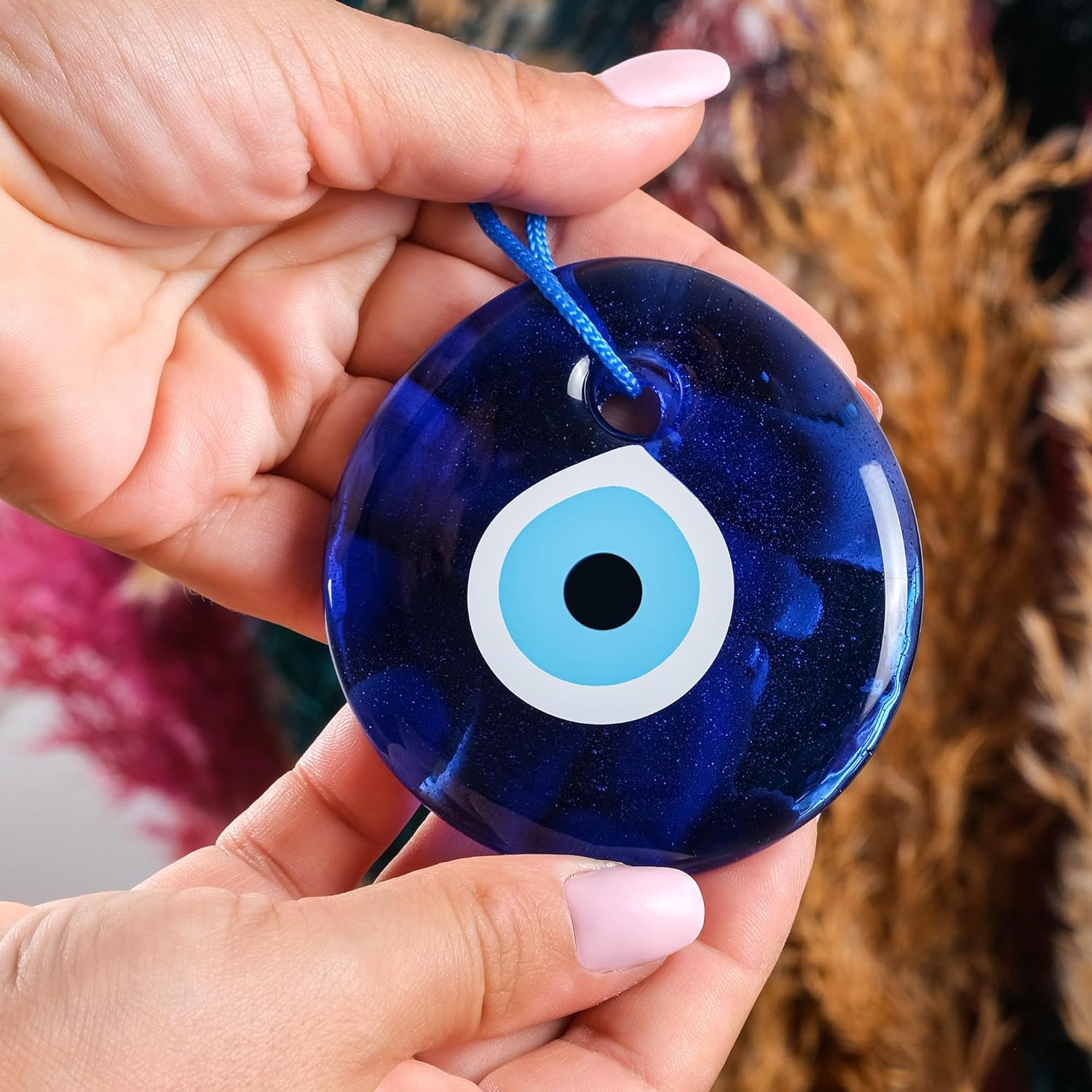 BCS Blue Evil Eye Wall Hanging Ornament 28
